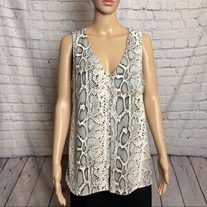 Anthropologie Daniel Rainn Snakeskin Print Blouse Size L